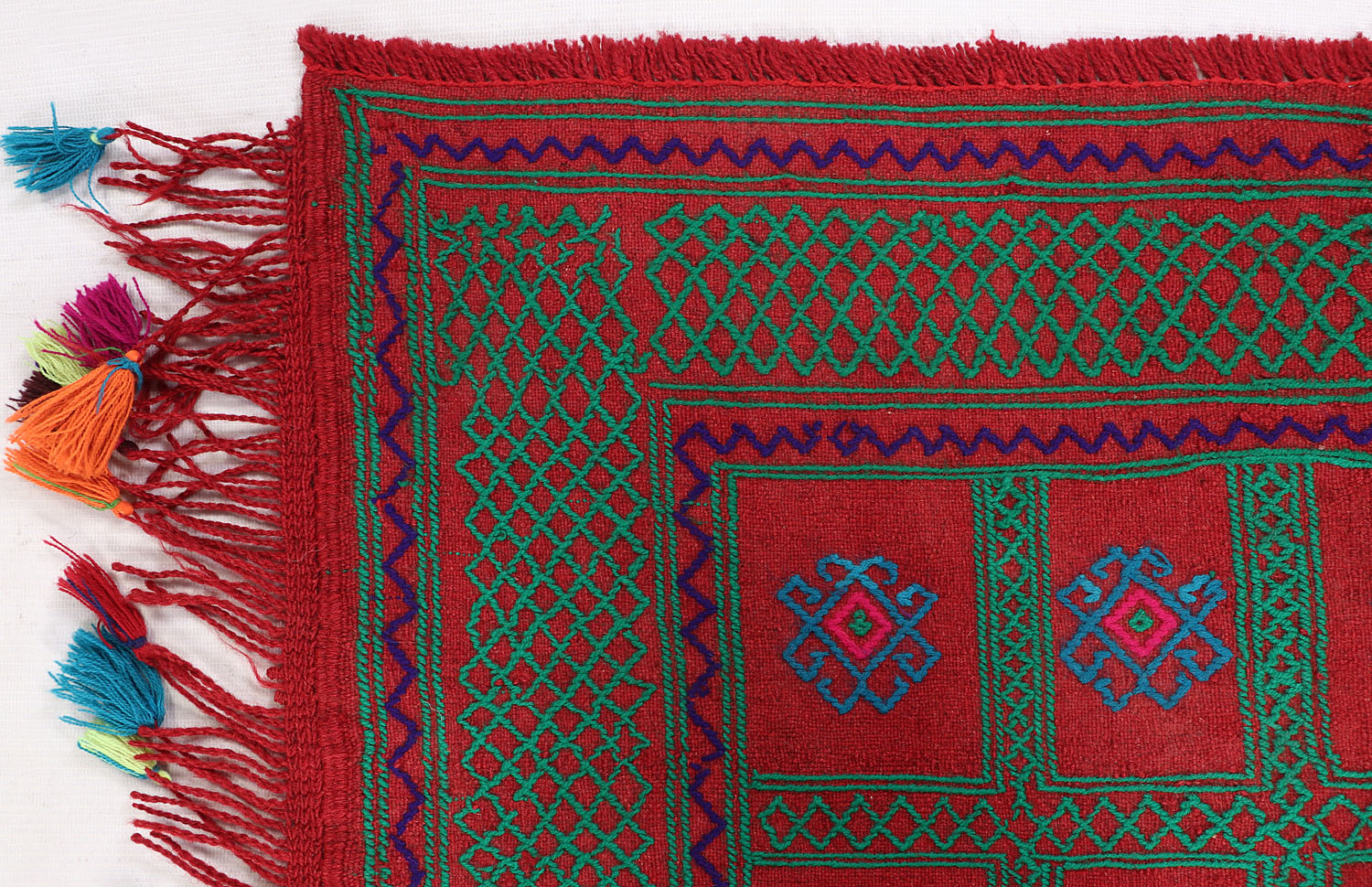 2' 6" x 8'  Multy Handmade Suzani Kilim Rug Runner