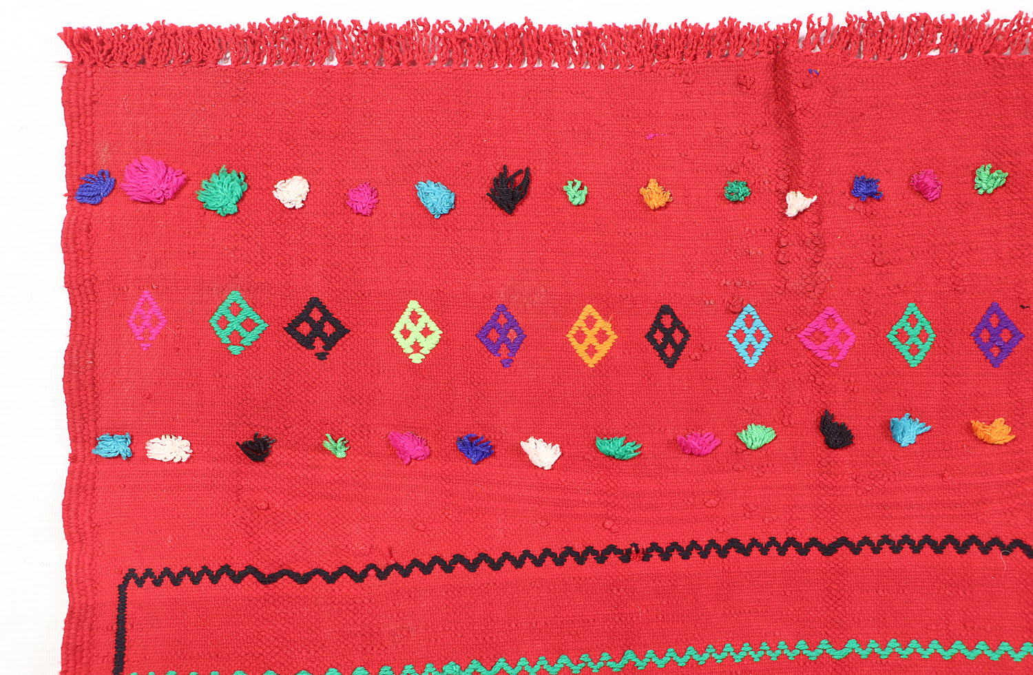 2' 6" X 9'  Multy Handmade Suzani Kilim Rug Runner