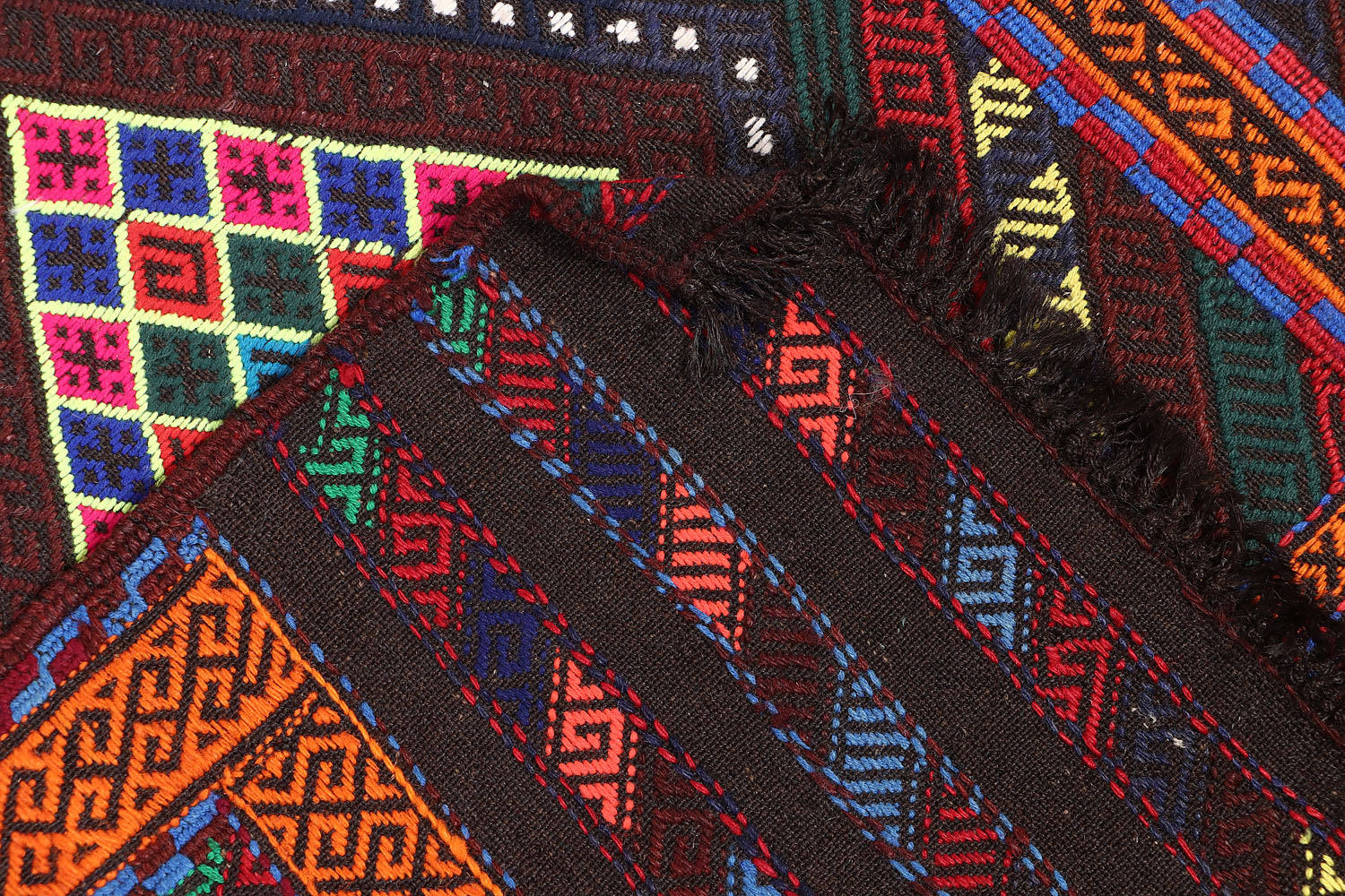 10' 6" X 2' 6"  Multy Handmade Suzani Kilim Rug Runner