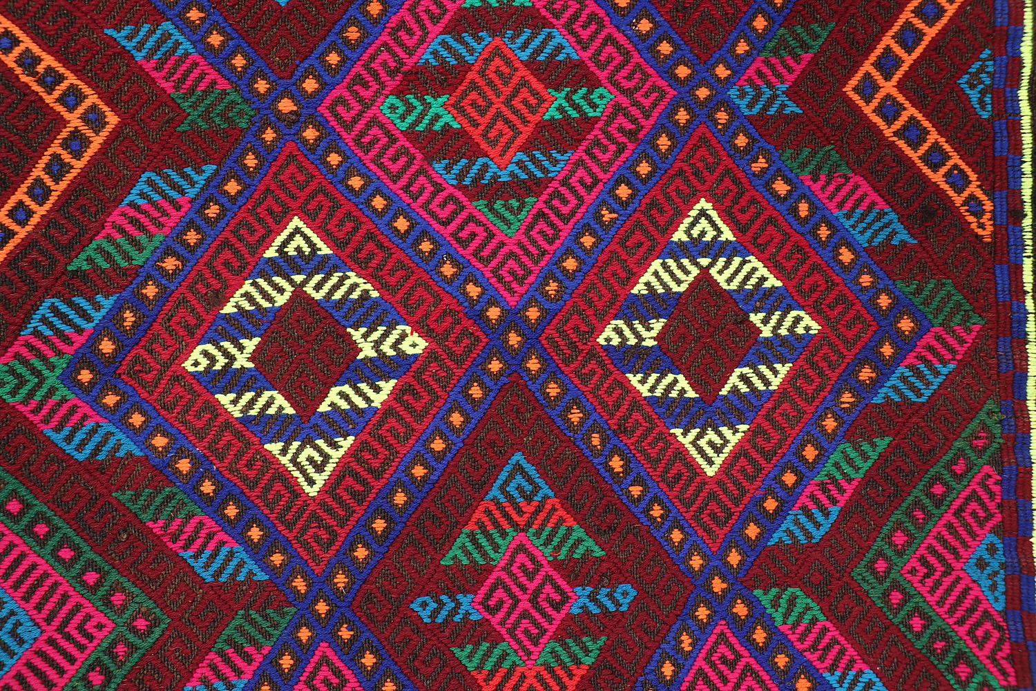 2' 6" X 7' 6"  Multy Handmade Suzani Kilim Rug Runner