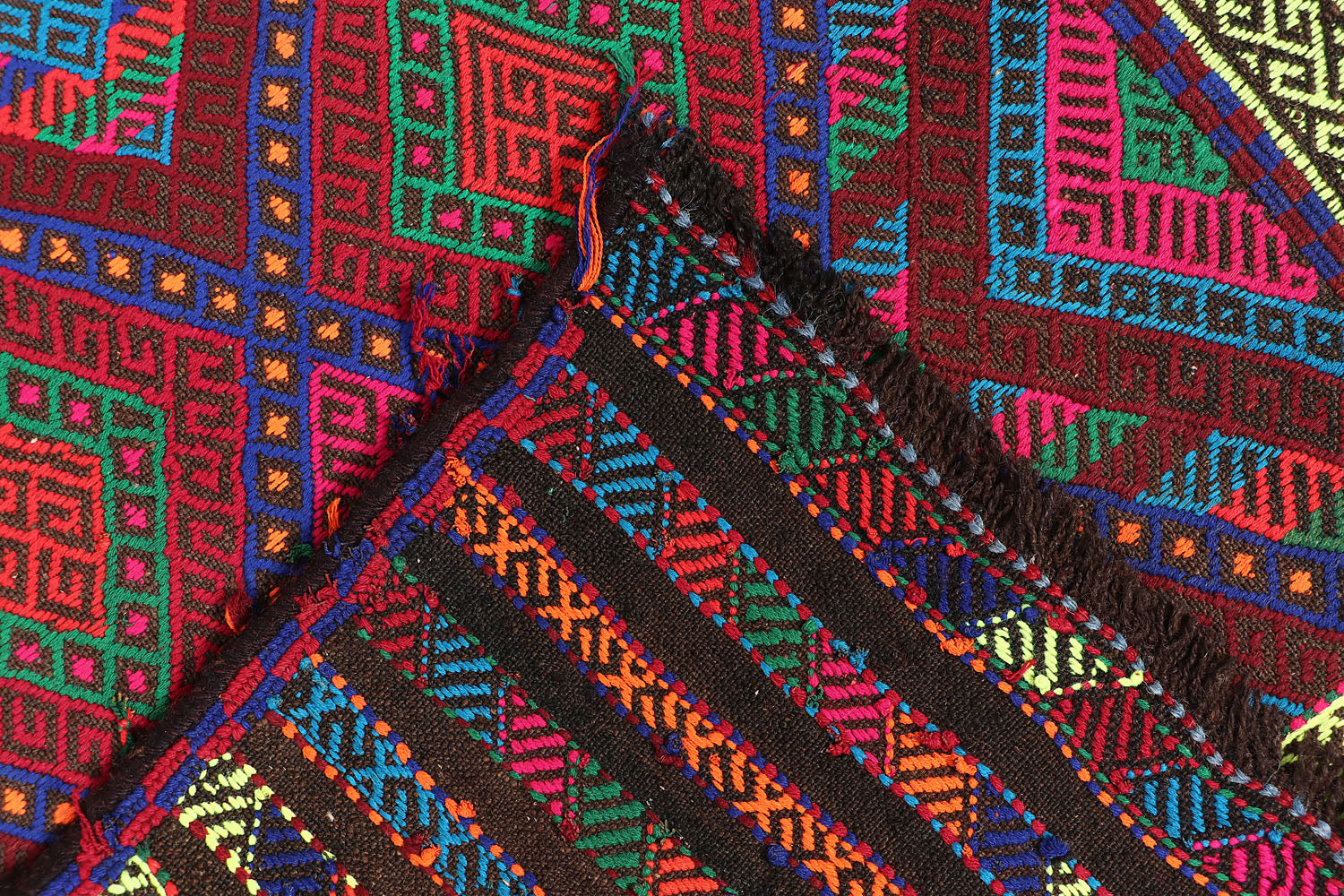 2' 6" X 7' 6"  Multy Handmade Suzani Kilim Rug Runner
