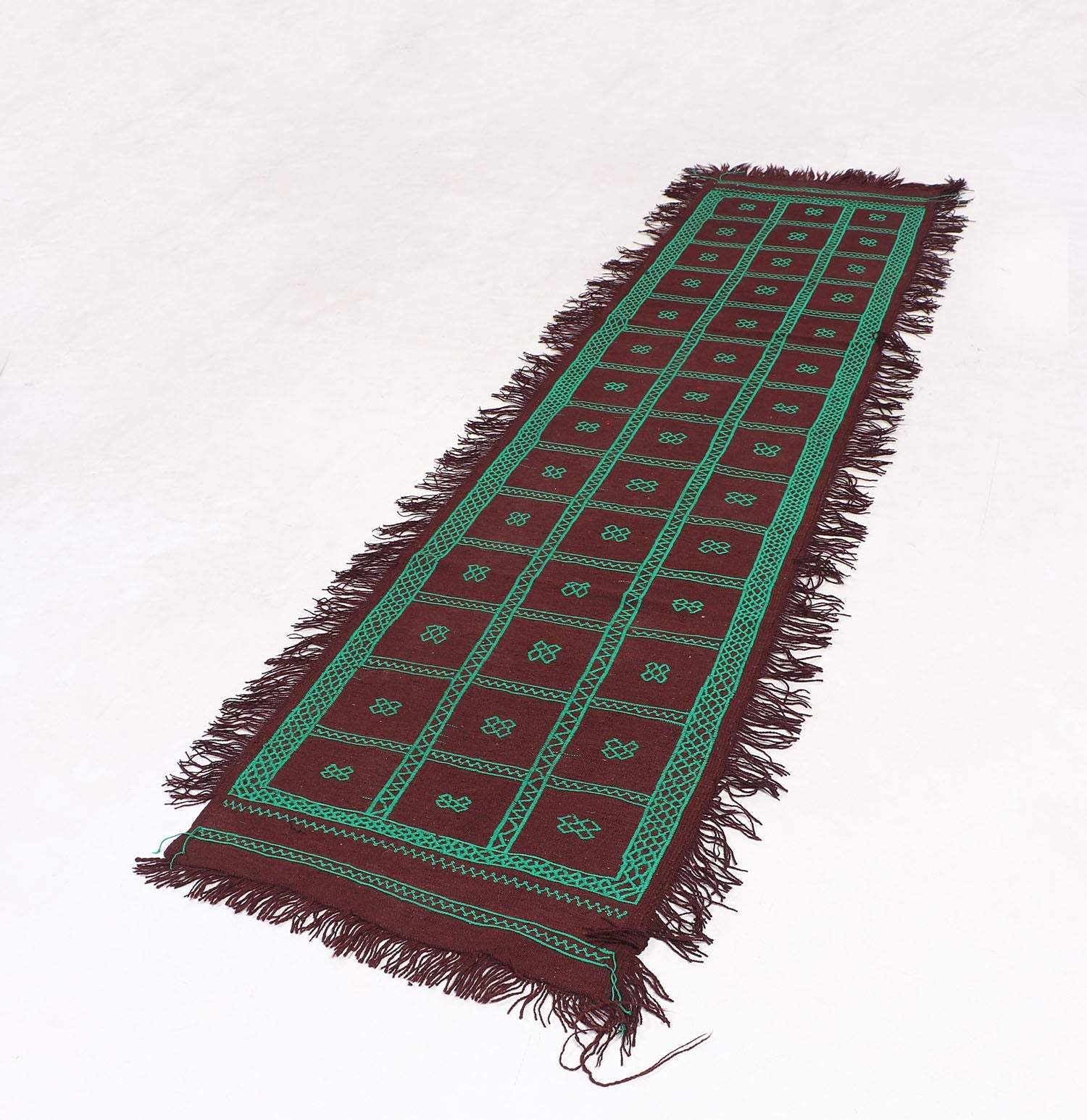 2' 6" X 9'  Multy Handmade Suzani Kilim Rug Runner