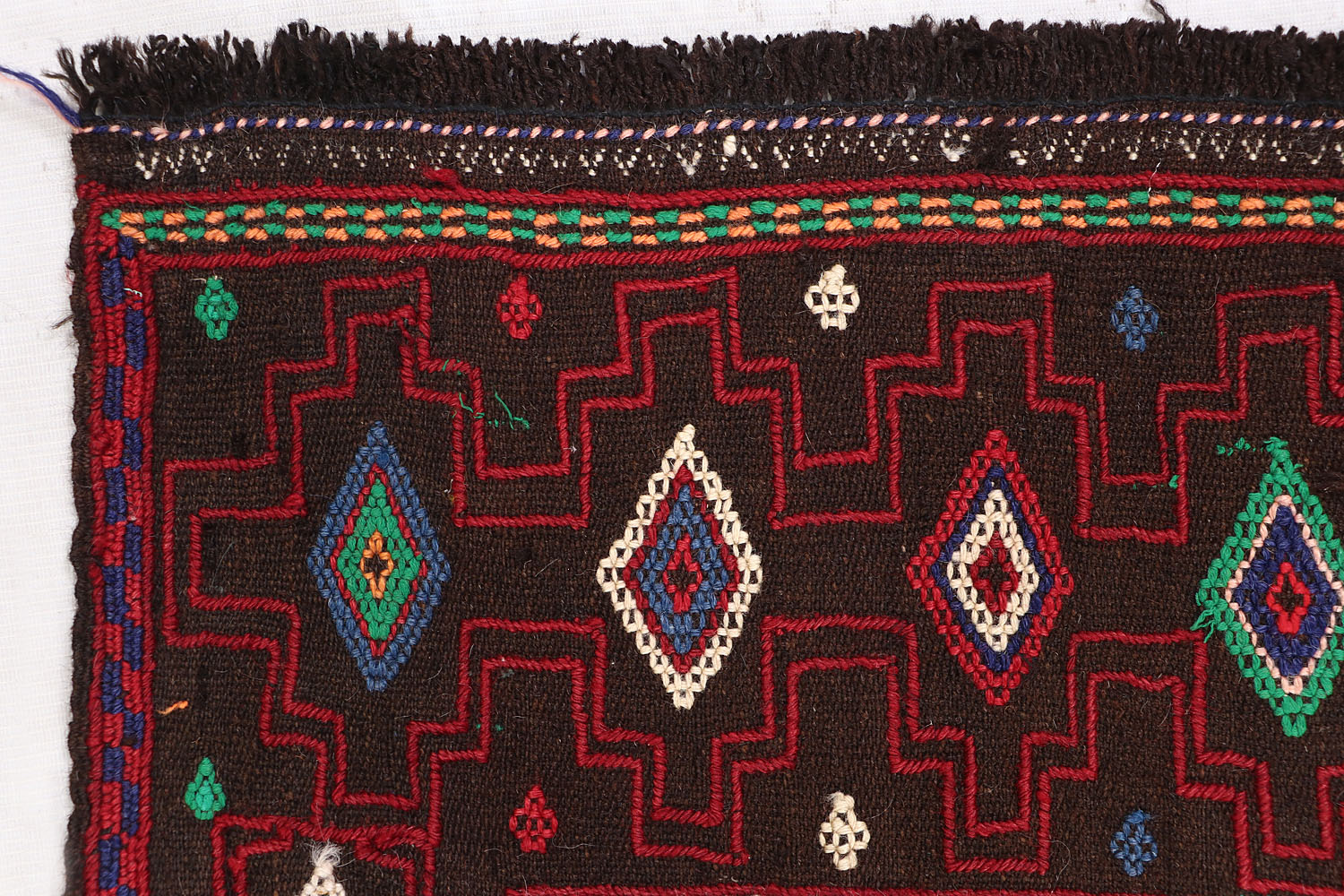 2' 6" x 8'  Multy Handmade Suzani Kilim Rug Runner