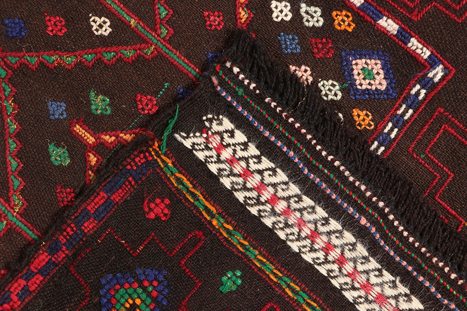 2' 6" x 8'  Multy Handmade Suzani Kilim Rug Runner