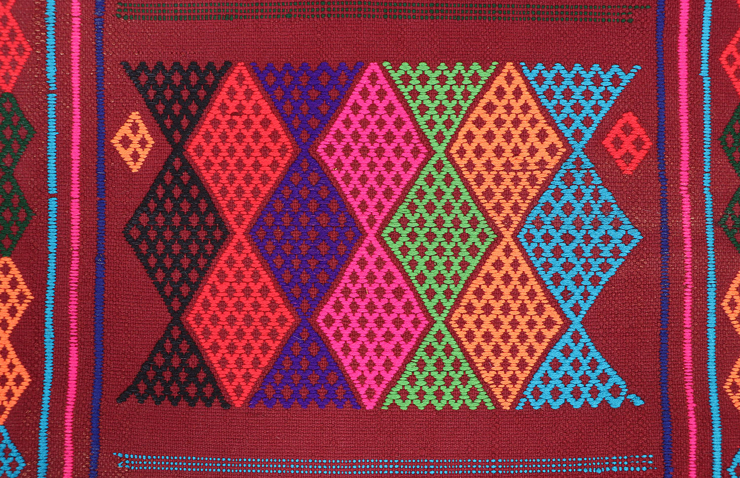 2' 6" X 7' 6"  Multy Handmade Suzani Kilim Rug Runner