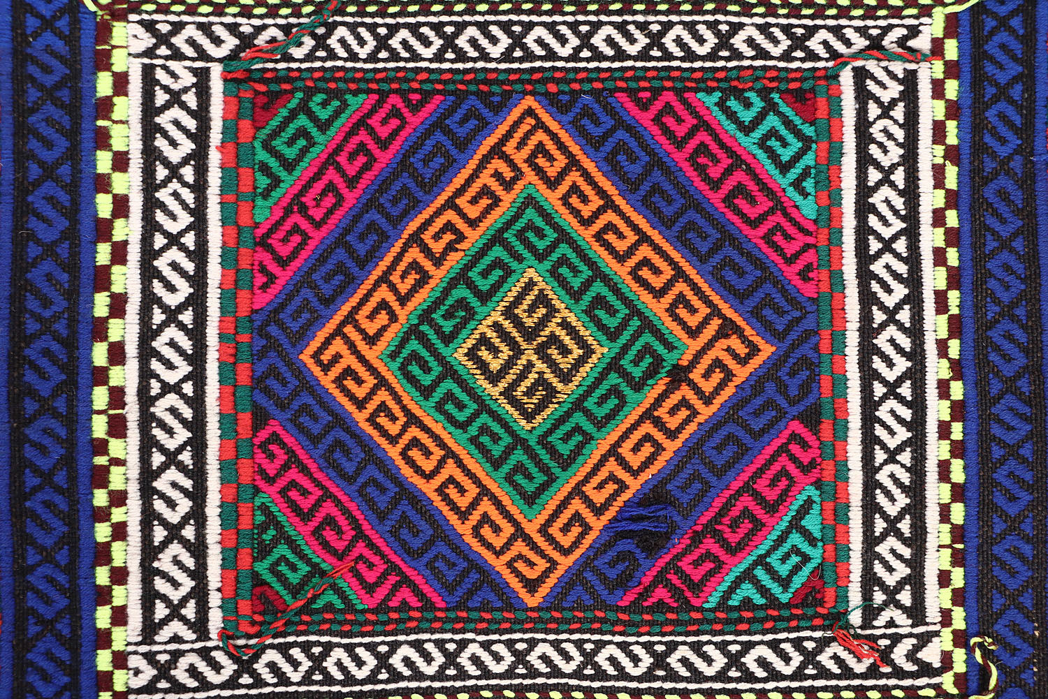 Green Handmade Suzani Kilim Rug Rectangular