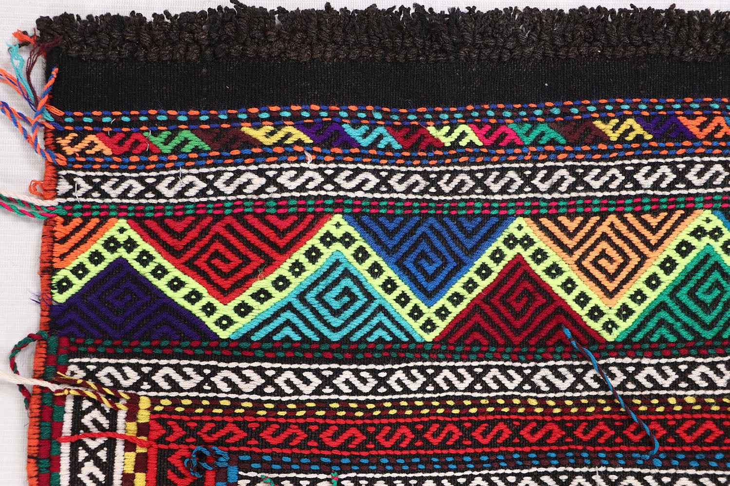 Green Handmade Suzani Kilim Rug Rectangular