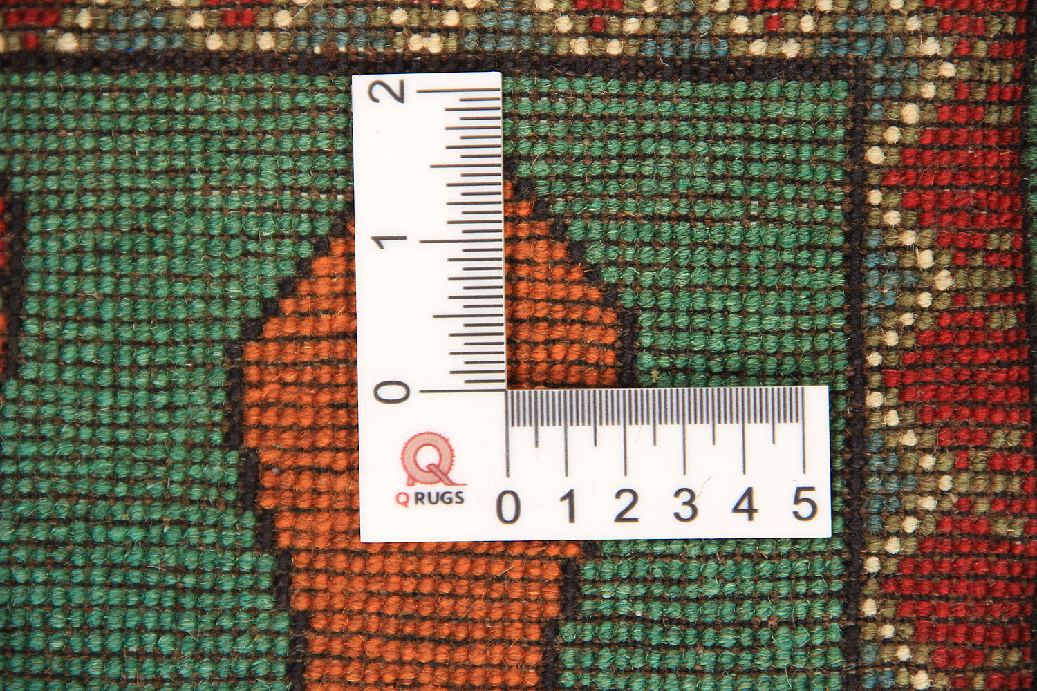 Green Hand Knotted Wool War Rug 2' x 3'