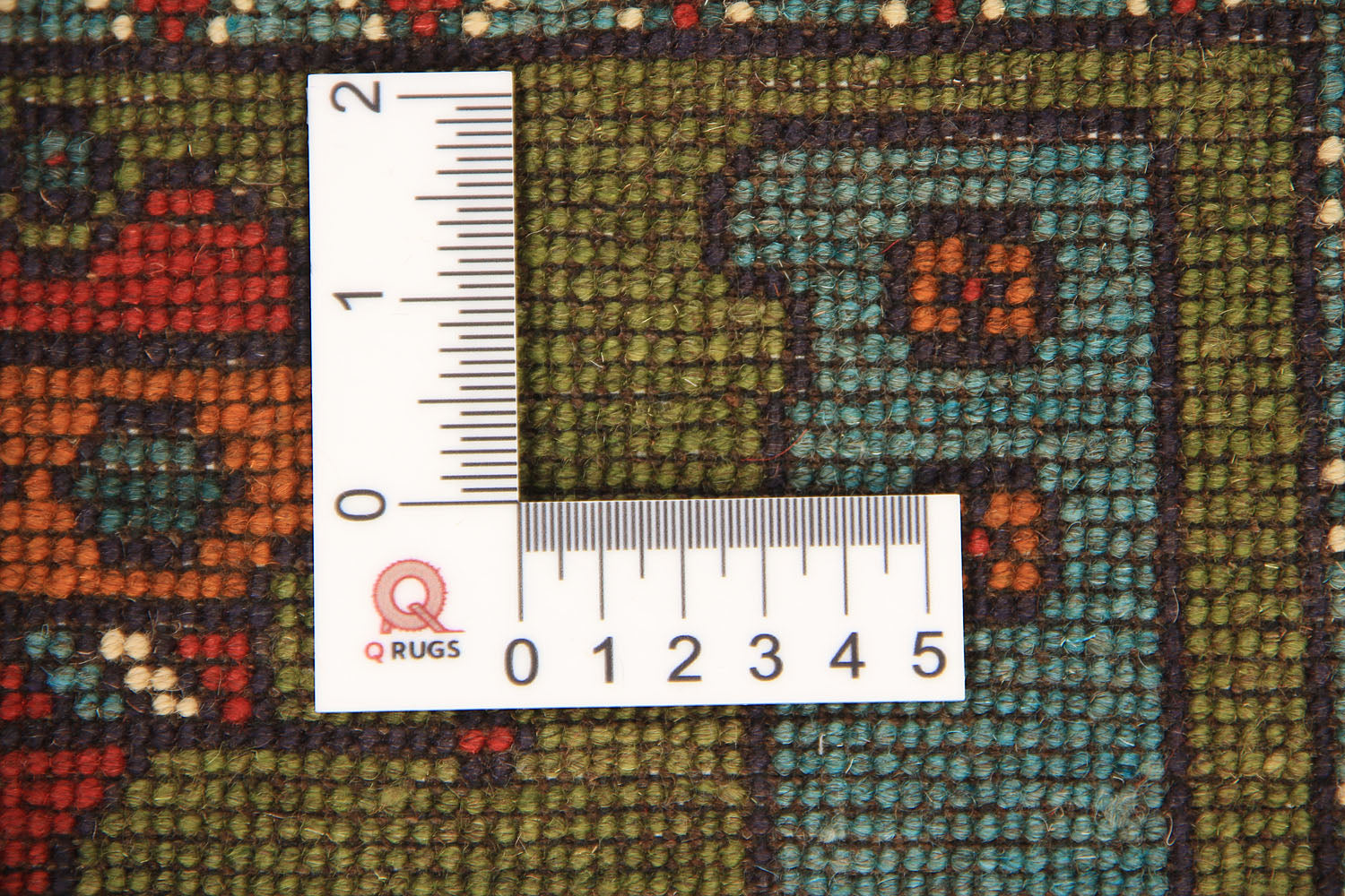 Green Hand Knotted Wool War Rug 2' x 3'
