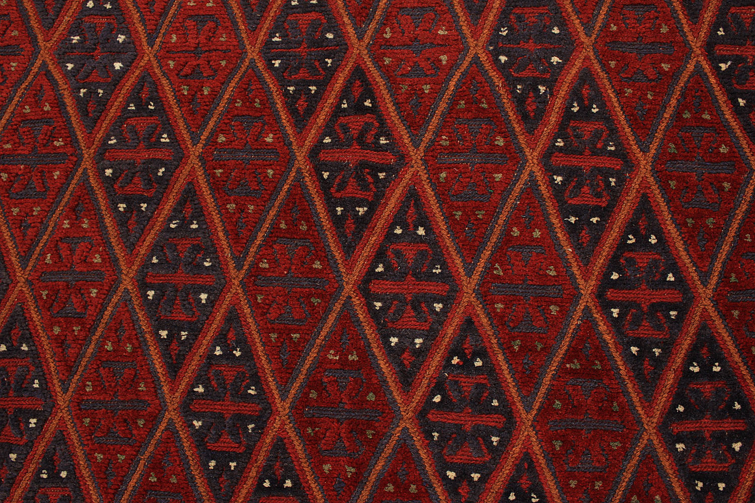 Red Handmade Mashwani Afghan Rug Rectangular