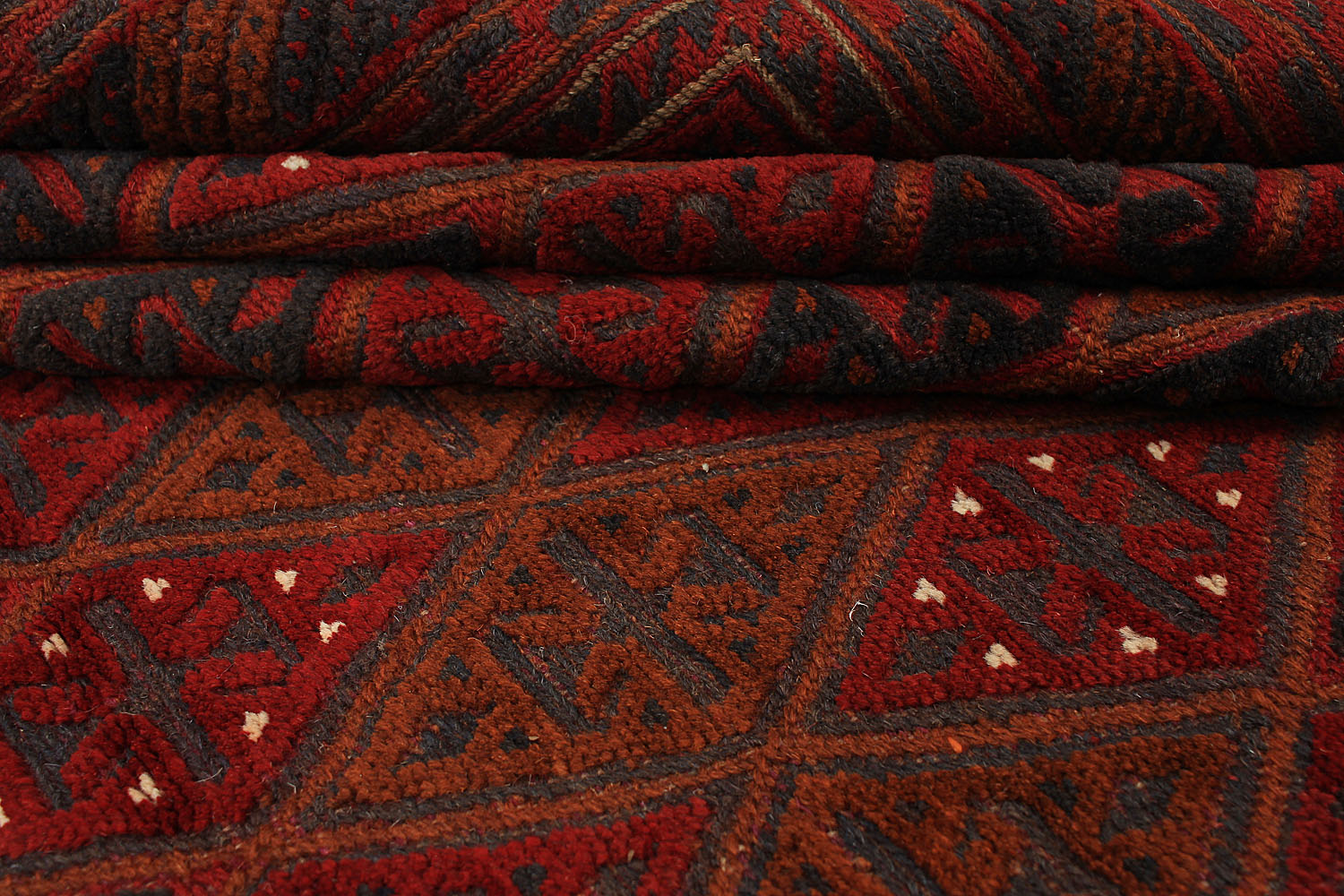 Red Handmade Mashwani Afghan Rug Rectangular