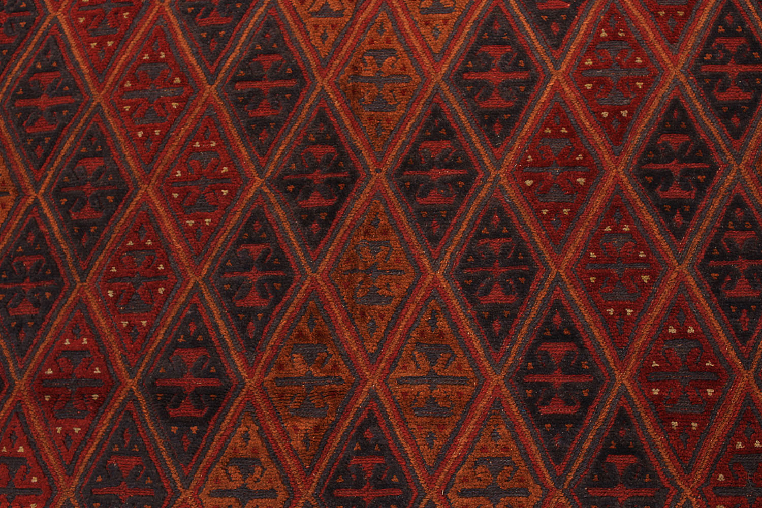 Red Handmade Mashwani Afghan Rug Rectangular