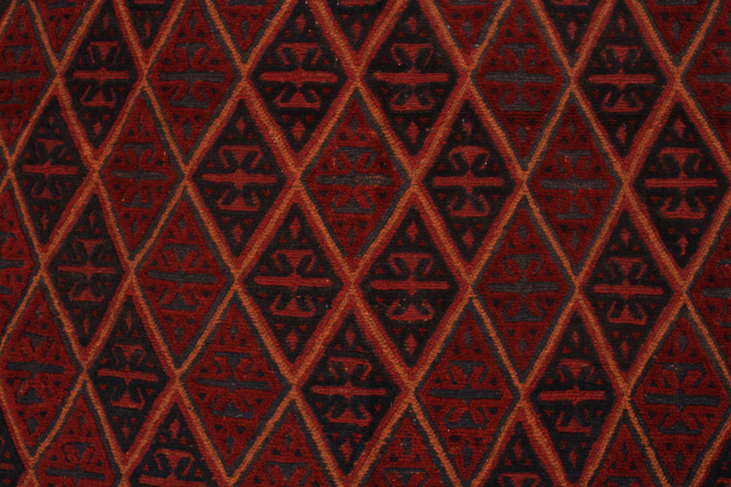 6' 6"X 10'  Red Handmade Mashwani Afghan Rug Rectangular