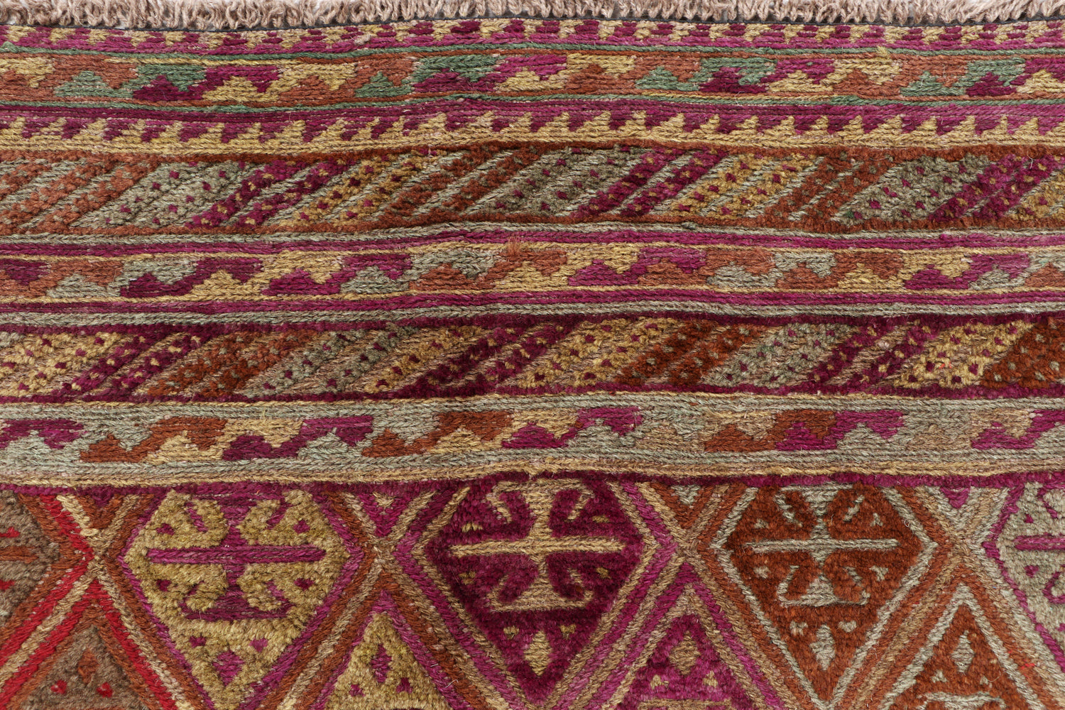 6' 6"X 10'  Multy Handmade Mashwani Afghan Rug Rectangular