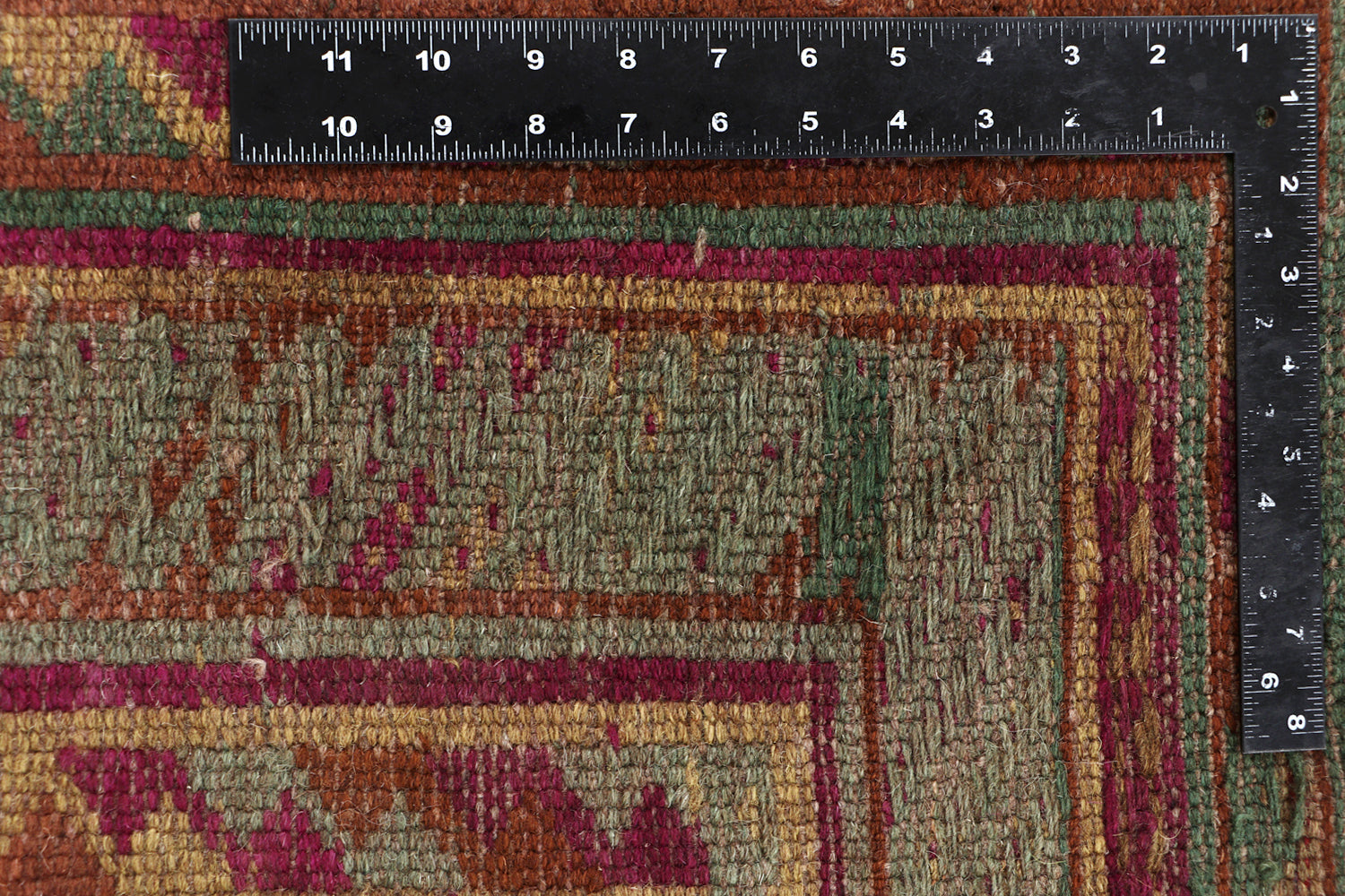 6' 6"X 10'  Multy Handmade Mashwani Afghan Rug Rectangular