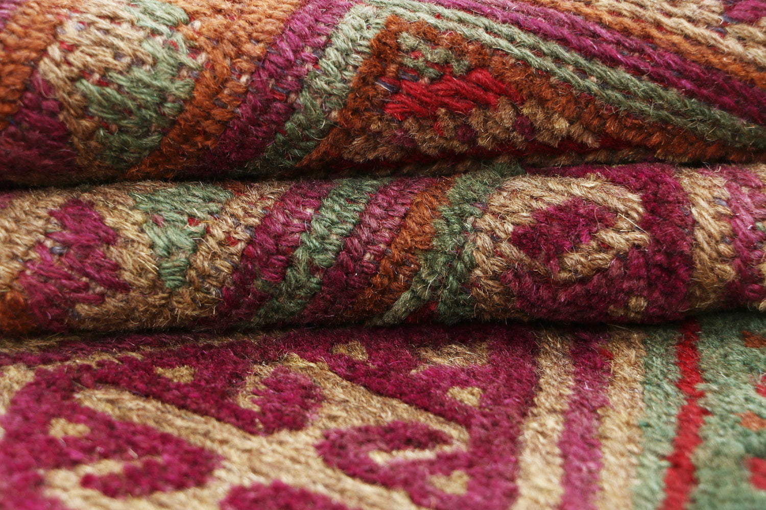 6' 6"X 10'  Multy Handmade Mashwani Afghan Rug Rectangular