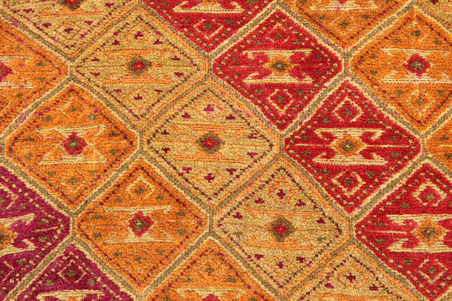 4' x 4'  Multy Handmade Mashwani Afghan Rug Square