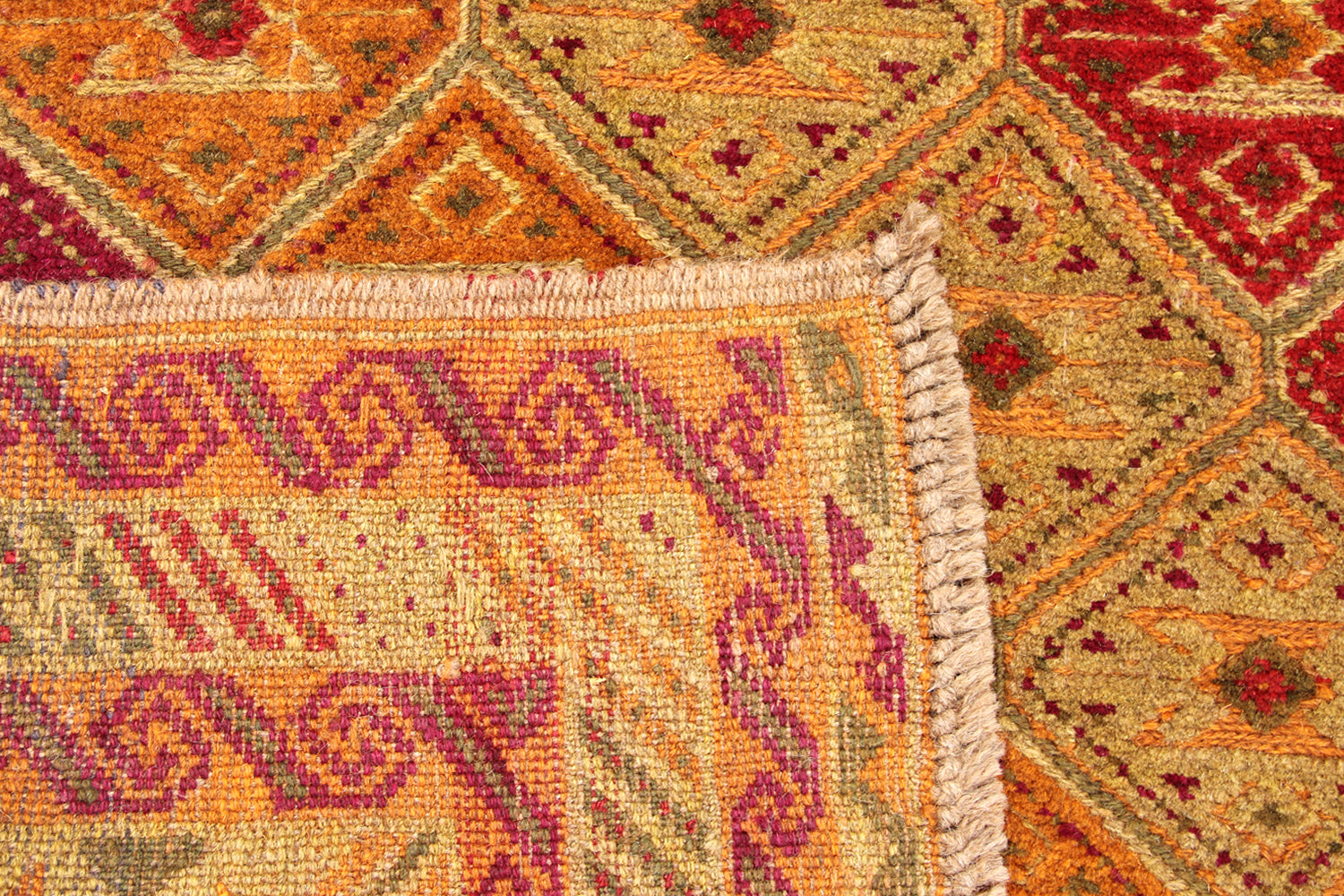 4' x 4'  Multy Handmade Mashwani Afghan Rug Square