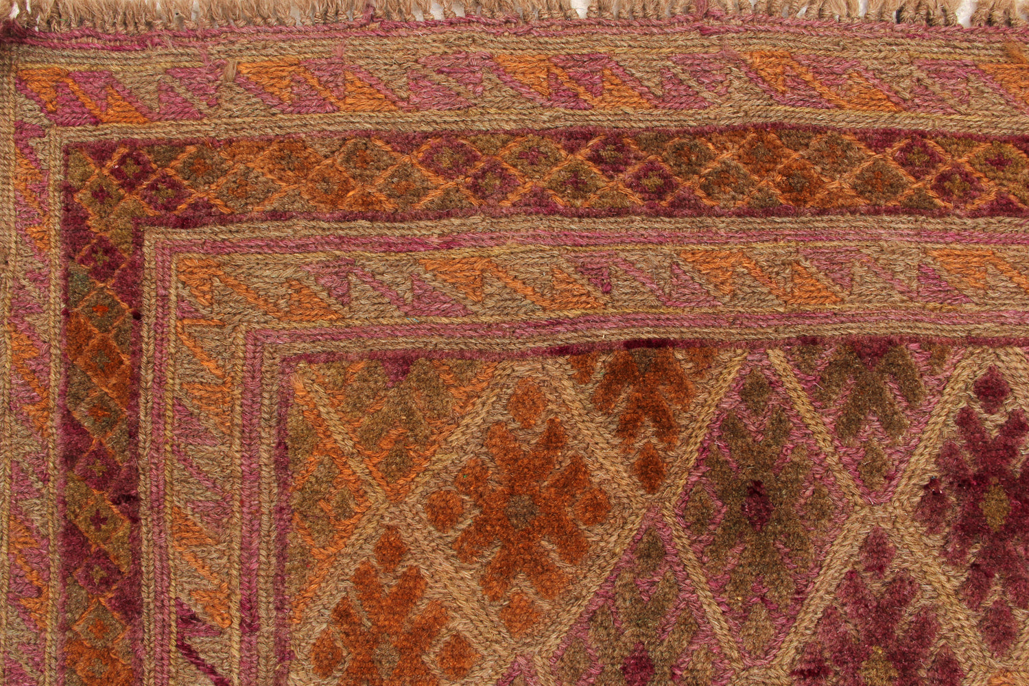 4' x 4'  Multy Handmade Mashwani Afghan Rug Square