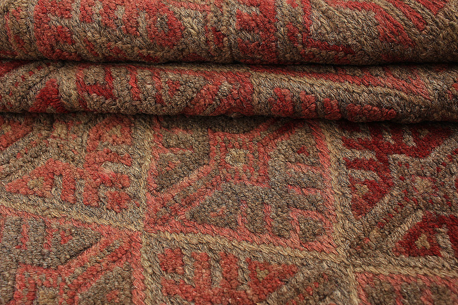 4' x 4'  Multy Handmade Mashwani Afghan Rug Square