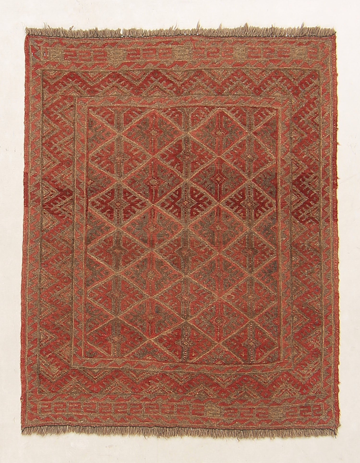 4' x 4'  Multy Handmade Mashwani Afghan Rug Square