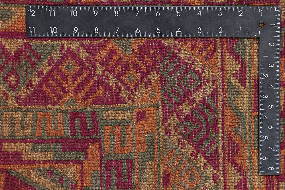 4' x 4'  Multy Handmade Mashwani Afghan Rug Square