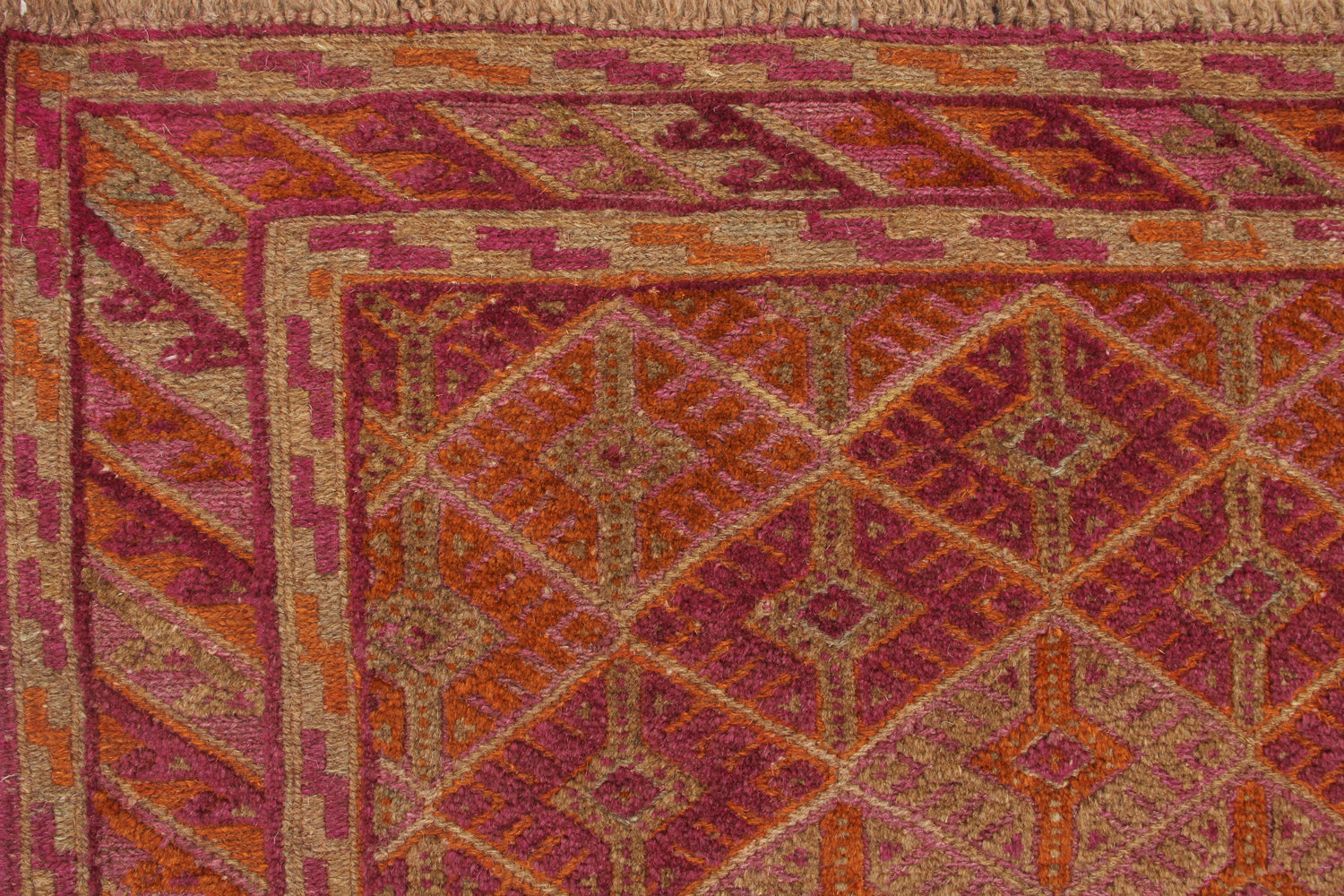 4' x 4'  Multy Handmade Mashwani Afghan Rug Square