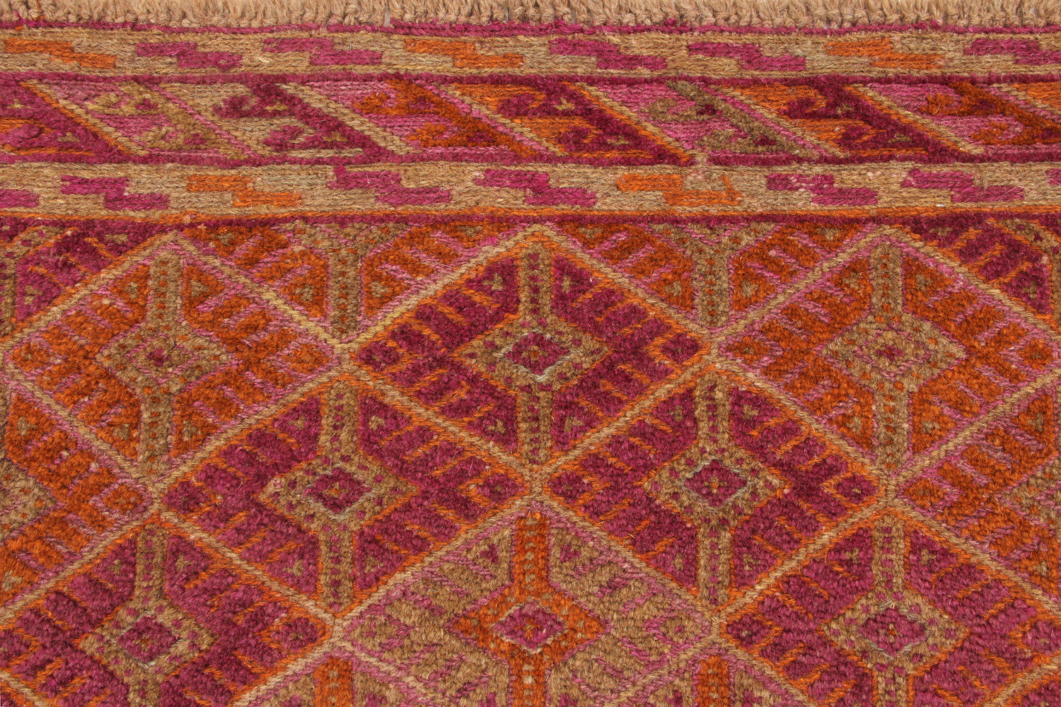 4' x 4'  Multy Handmade Mashwani Afghan Rug Square