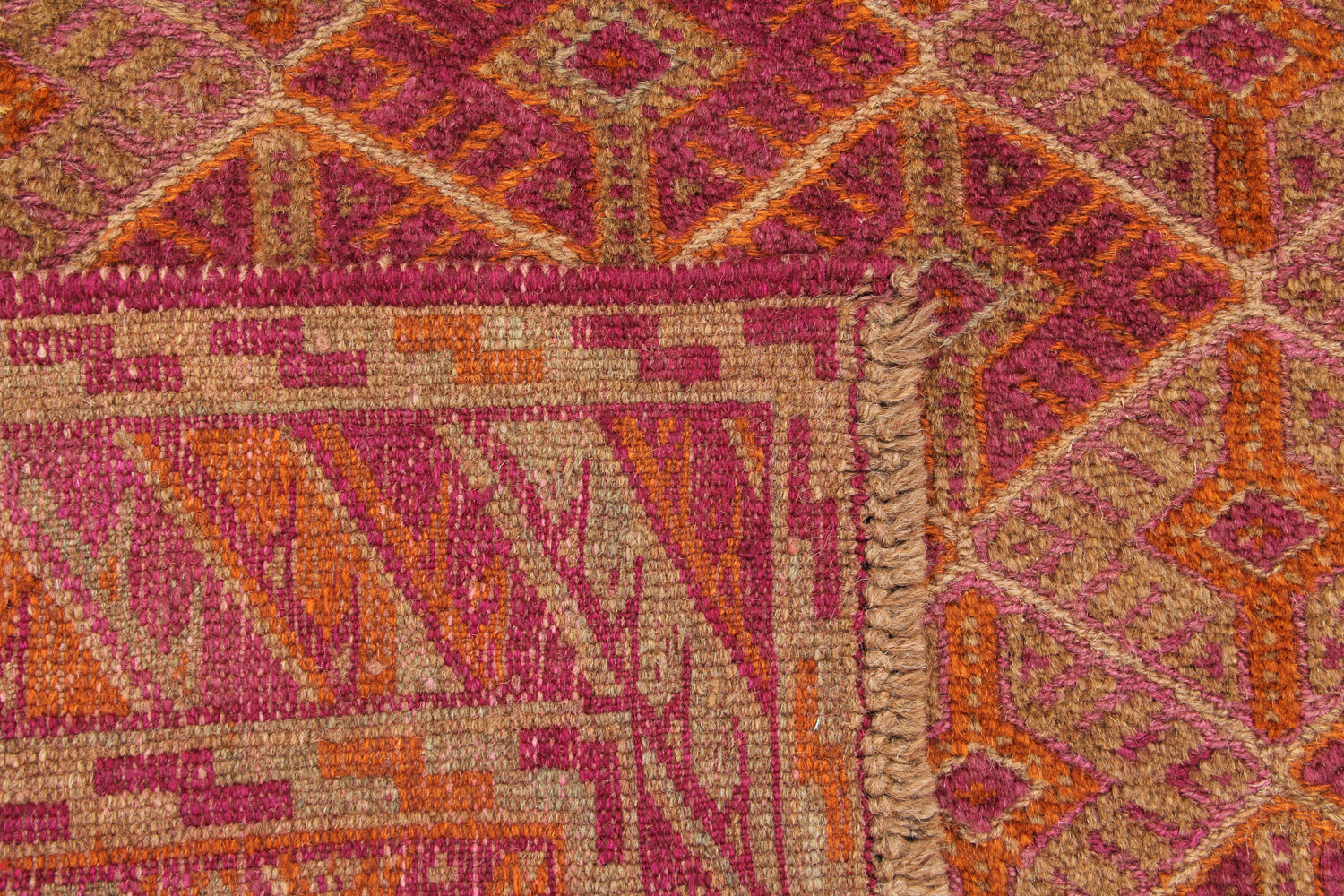 4' x 4'  Multy Handmade Mashwani Afghan Rug Square