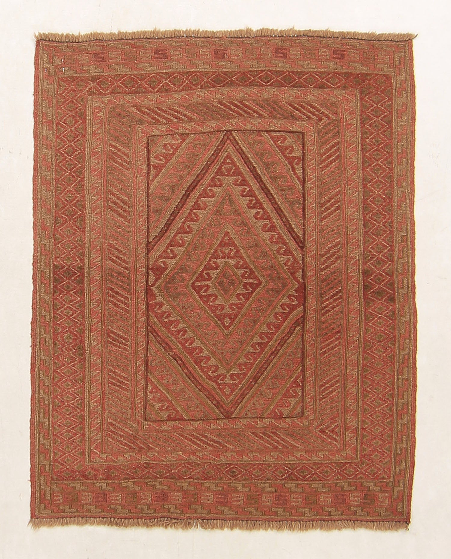 4' x 4'  Multy Handmade Mashwani Afghan Rug Square