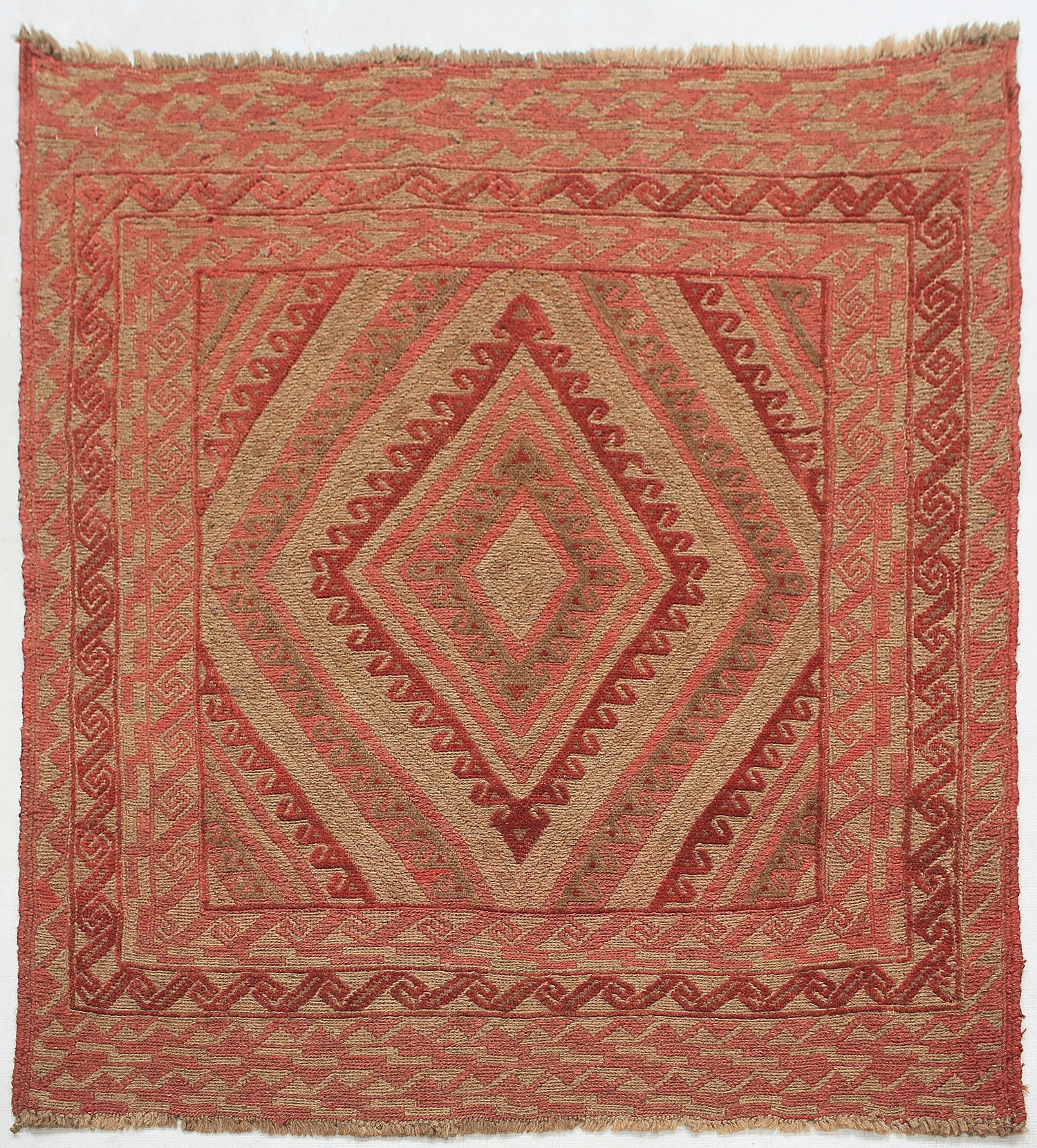 4' x 4'  Multy Handmade Mashwani Afghan Rug Square