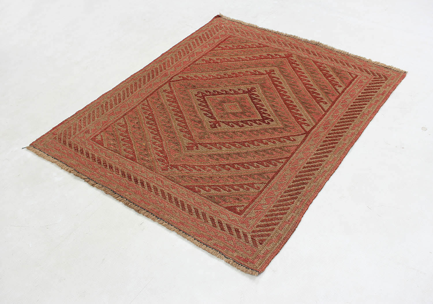4' x 4'  Multy Handmade Mashwani Afghan Rug Square