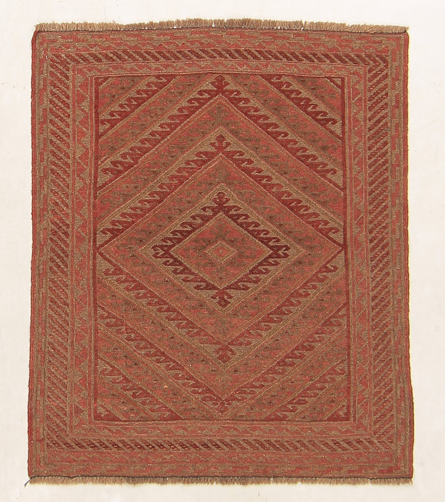 4' x 4'  Multy Handmade Mashwani Afghan Rug Square