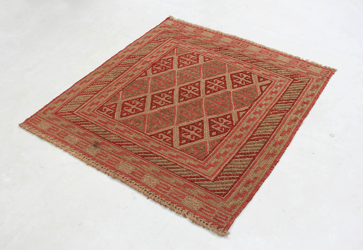 4' x 4'  Multy Handmade Mashwani Afghan Rug Square