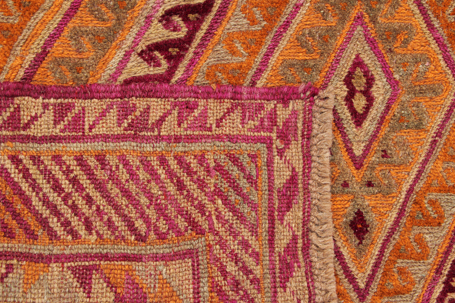 4' x 4'  Multy Handmade Mashwani Afghan Rug Square