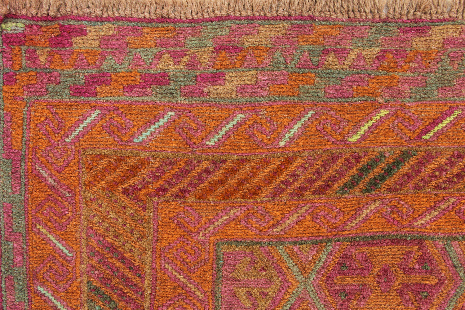 4' x 4'  Multy Handmade Mashwani Afghan Rug Square