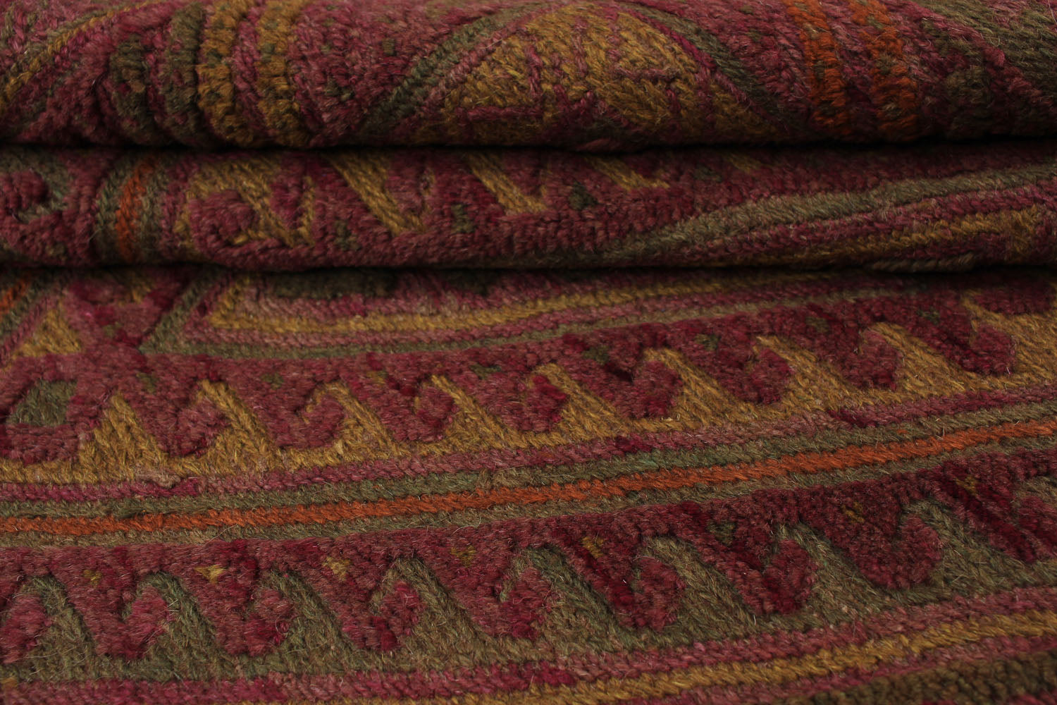 4' x 4'  Multy Handmade Mashwani Afghan Rug Square