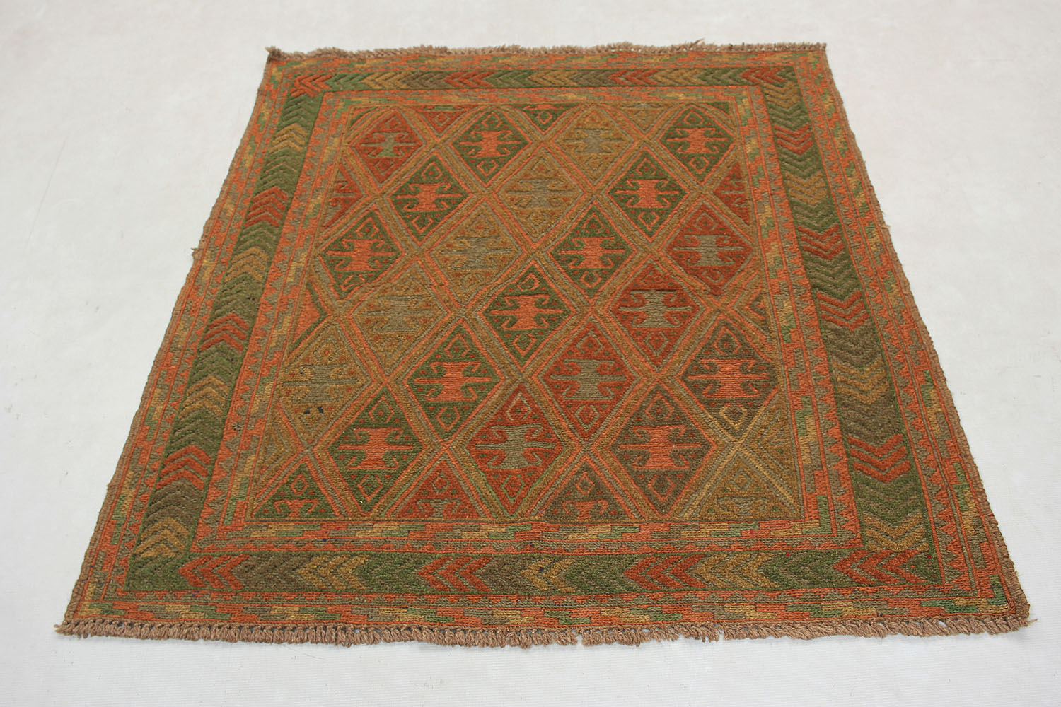 4' x 4'  Multy Handmade Mashwani Afghan Rug Square