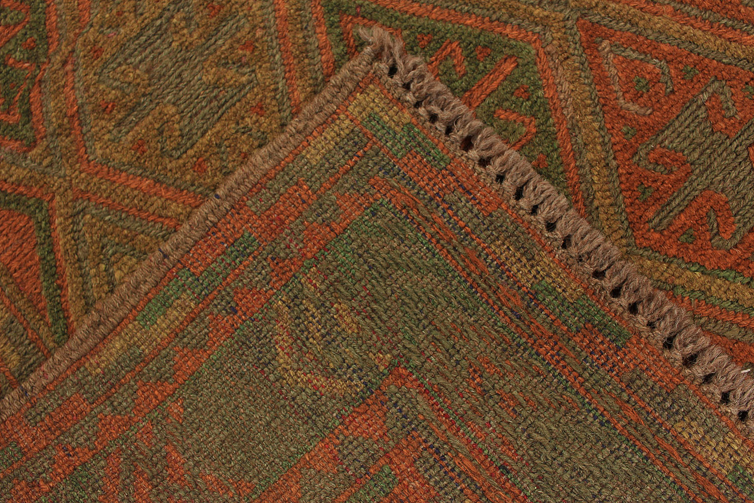 4' x 4'  Multy Handmade Mashwani Afghan Rug Square