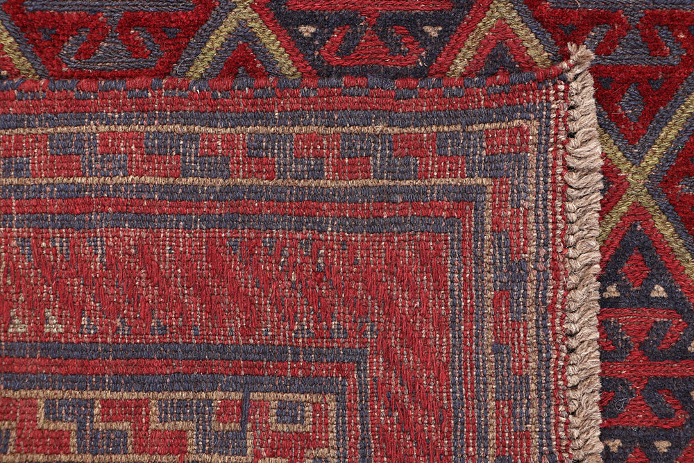 4' x 4'  Multy Handmade Mashwani Afghan Rug Square