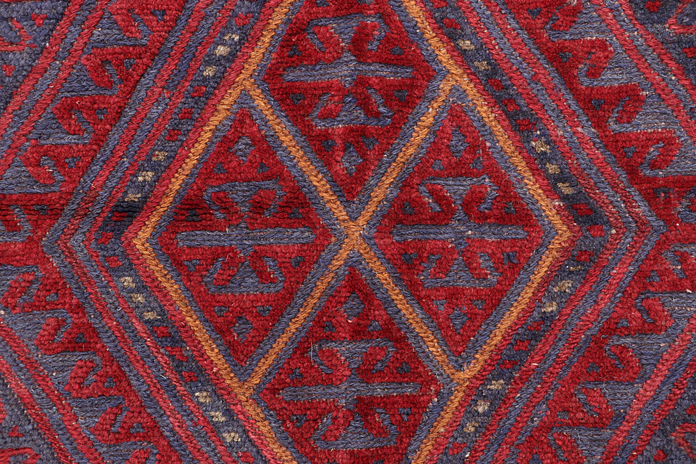 4' x 4'  Multy Handmade Mashwani Afghan Rug Square