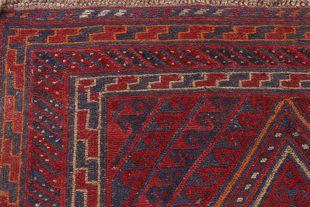 4' x 4'  Multy Handmade Mashwani Afghan Rug Square