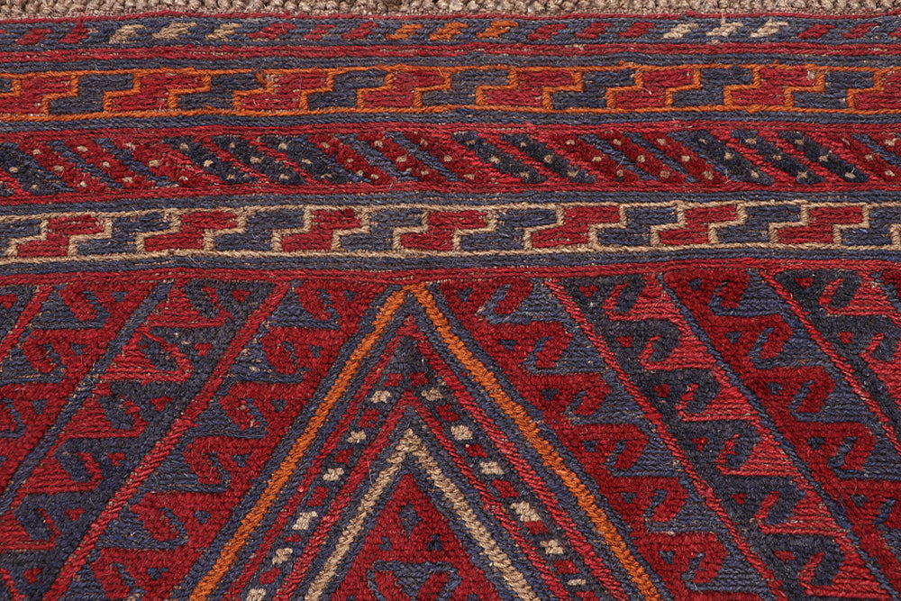 4' x 4'  Multy Handmade Mashwani Afghan Rug Square
