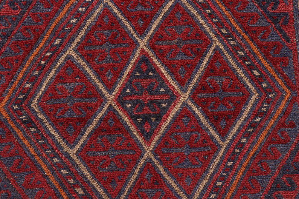 4' x 4'  Multy Handmade Mashwani Afghan Rug Square