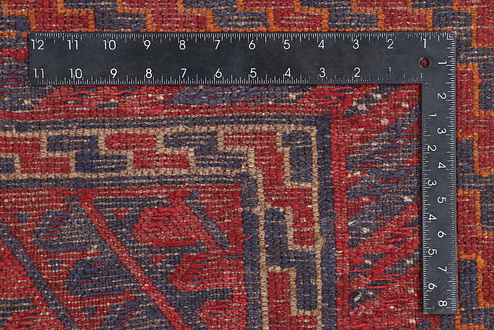 4' x 4'  Multy Handmade Mashwani Afghan Rug Square