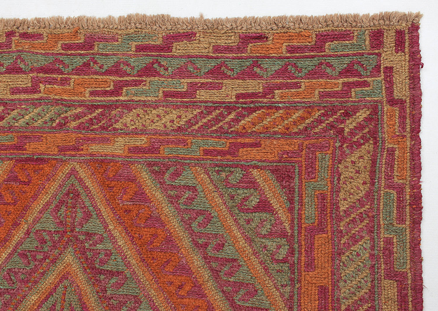 4' x 4'  Multy Handmade Mashwani Afghan Rug Square