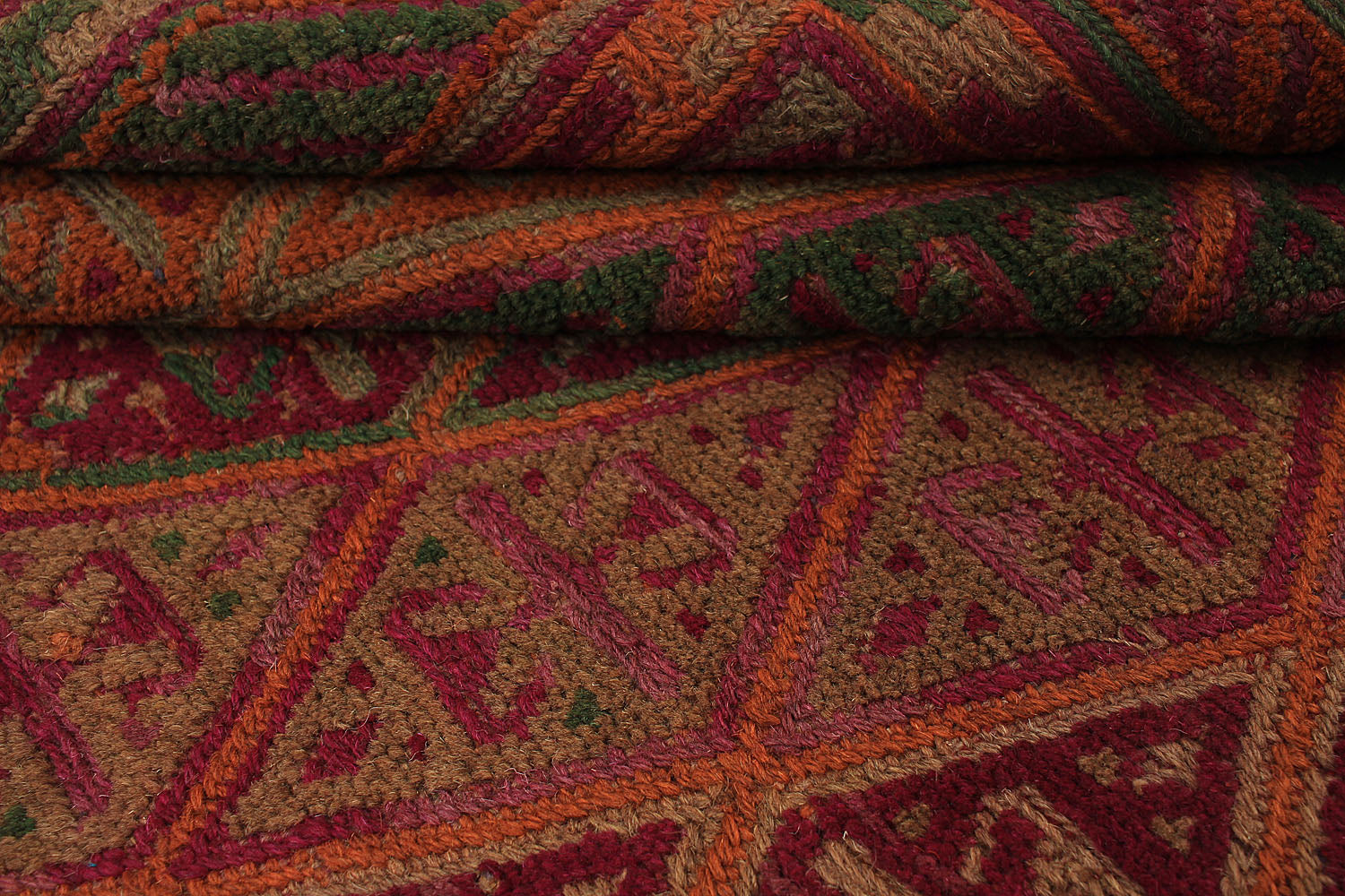 4' x 4'  Multy Handmade Mashwani Afghan Rug Square