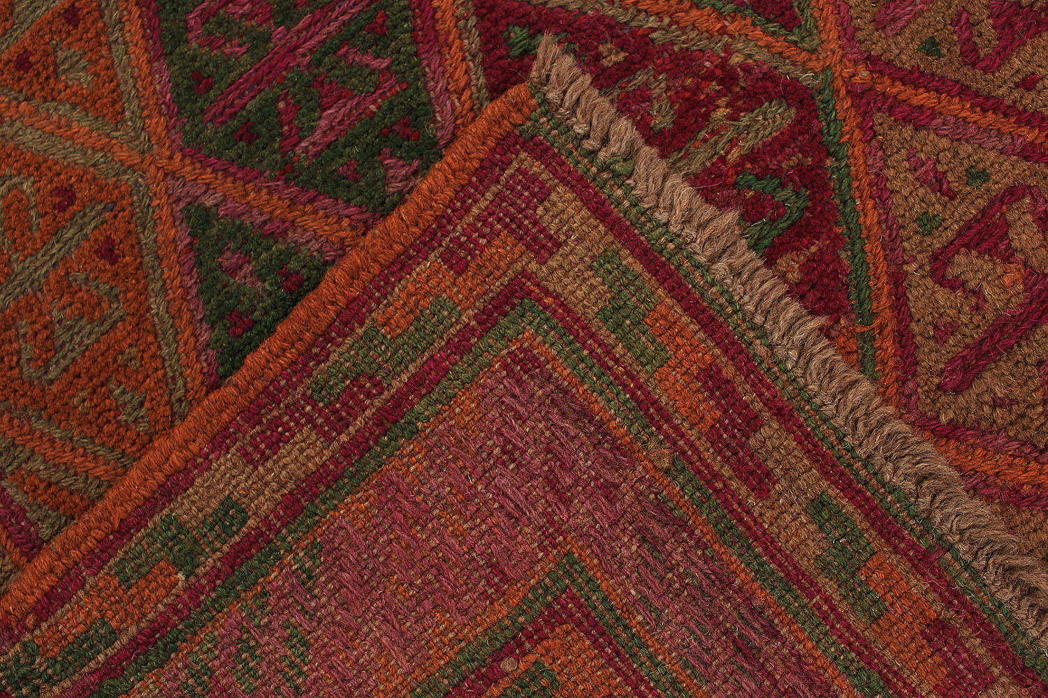 4' x 4'  Multy Handmade Mashwani Afghan Rug Square