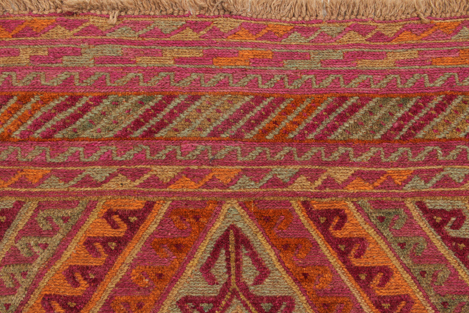 4' x 4'  Multy Handmade Mashwani Afghan Rug Square
