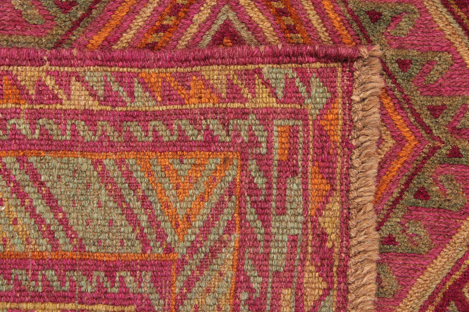 4' x 4'  Multy Handmade Mashwani Afghan Rug Square